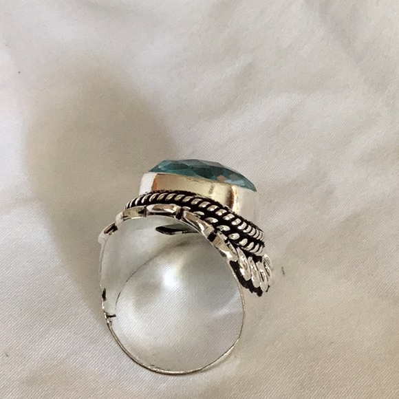 NWOT Blue Topaz wrap Gorgeous 925 Size 8 Awesome - Picture 5 of 7